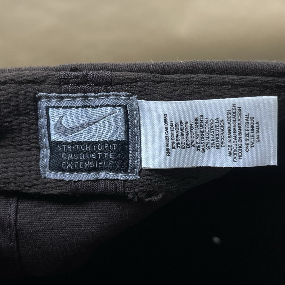 Vintage Nike Swoosh Logo Brown Men's Cap Hat Size OS Y2K Travis Scott Style - Picture 5 of 7